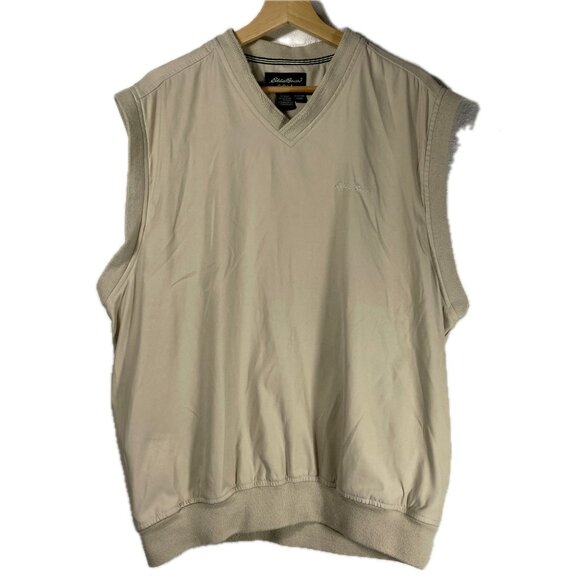 Eddie Bauer Men's Golf Vest Beige Size M - Picture 1 of 6
